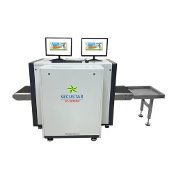 Dual views x ray baggage scanner